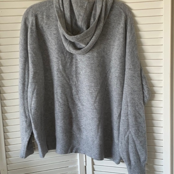 Nordstrom Cashmere Hoodie Women XL Grey - Picture 3 of 7